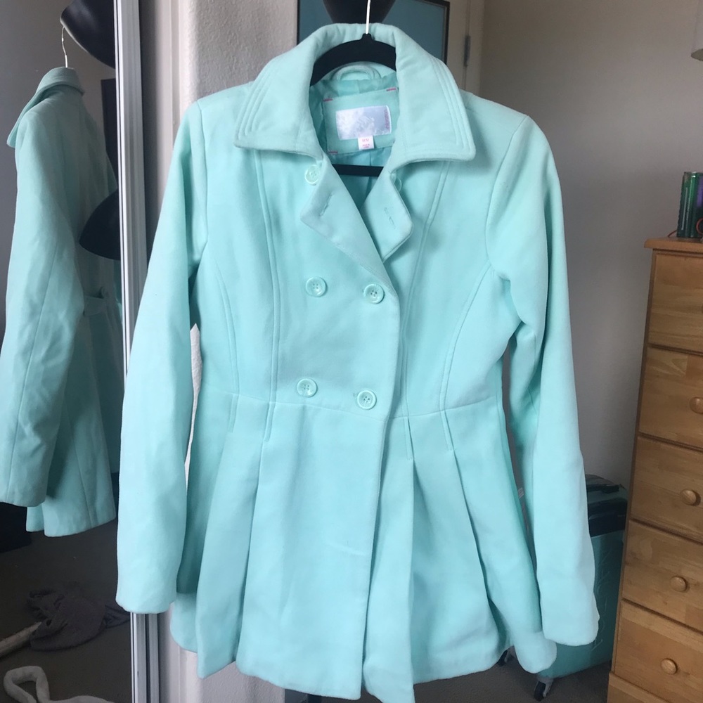 Tiffany Blue Pea Coat